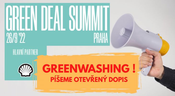 Nepodílejte se na greenwashingové konferenci Green Deal Summit, vyzvala dnes Klimatická koalice vládu a další instituce